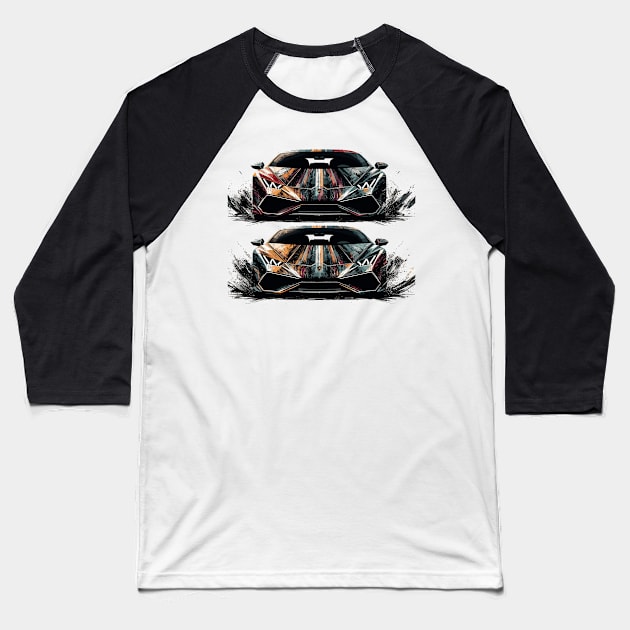 Lamborghini Huracan Baseball T-Shirt by Vehicles-Art